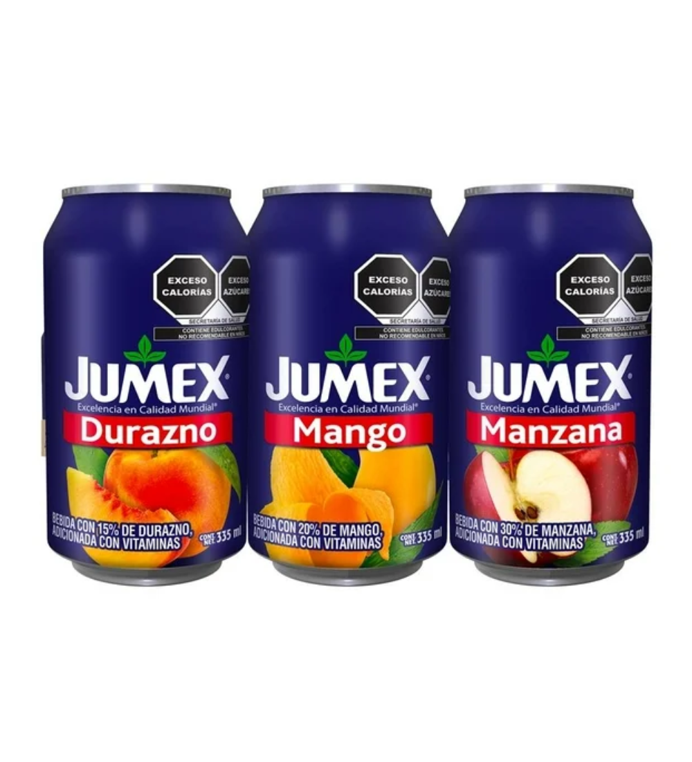 1 Jumex Lata 335 ml Variedad Sabores, Mango, Durazno, Manzana, Sujeto A Disponibilidad En Tienda