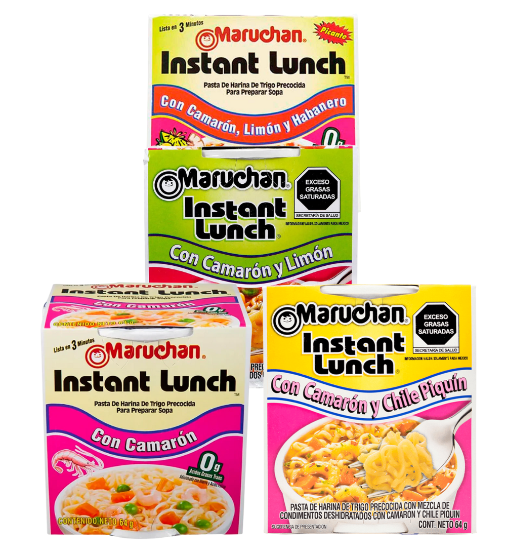 1 Sopa Maruchan Variedad De Camarón, Preparada con Tenedor, Sujeto A Disponibilidad En Tienda.
